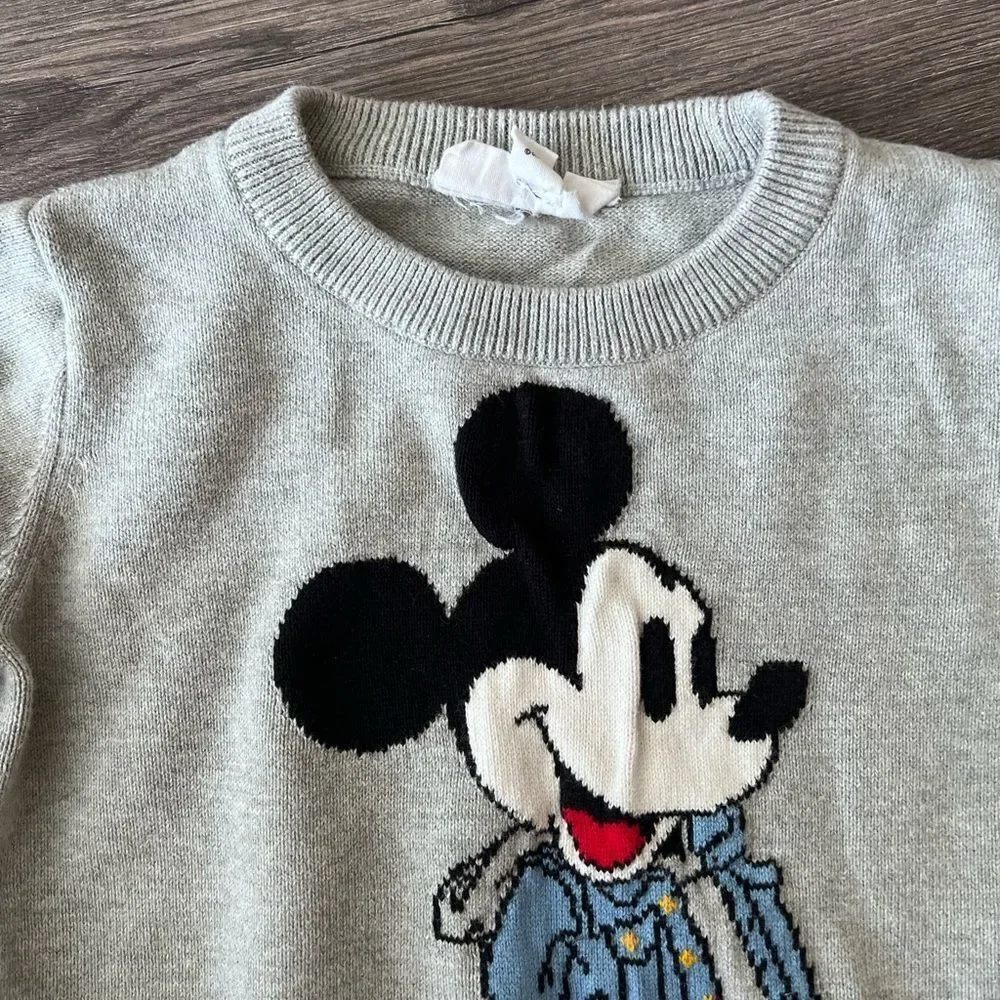 Gap Mickey Mouse Print Knit Sweater size 5 T